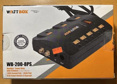 Wattbox Power Strip Surge Protective Device WB-200-8PS - New In Box - Image 1 of 4