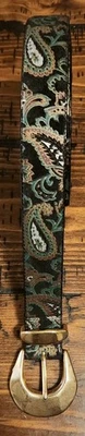 Doncaster Womens Belt Size L Black w/ Paisley Pattern  - Изображение 1 из 4