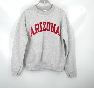 Sudadera Pullover Hombre ARIZONA UNIVERSITY S Gris Rojo Logo Gildan Mezcla Pesada Foto 1 de 4