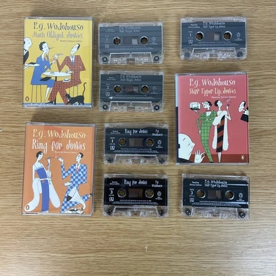 P.G. WODEHOUSE Jeeves 6 Cassette Tape Bundle Stiff Upper Lip, Much Obliged VGC - Image 1 of 4
