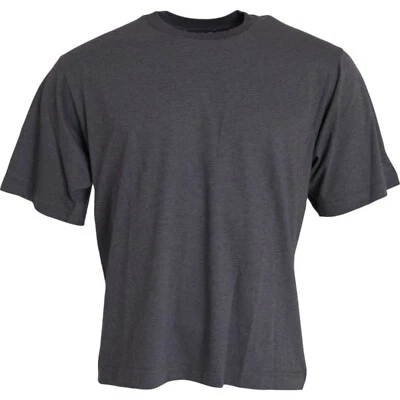 DOLCE & GABBANA T-shirt Gray Cotton Round Neck Short Sleeve IT54/US44/XL 300usd - Image 1 of 4