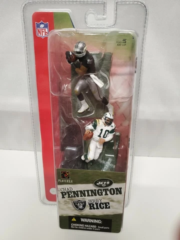 McFarlane Jerry Rice Raiders and Chad Pennington Jets Two Pack Set 3 inch Cover