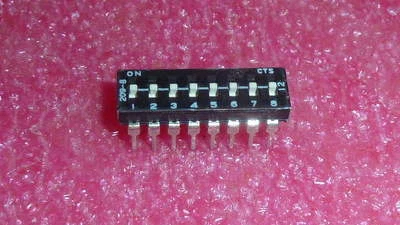 NEW 20PCS CTS 209-8LPST Switch DIP ON OFF SPST 8 Flush Slide 0.1A 20VDC PC 16Pin - Image 1 of 4