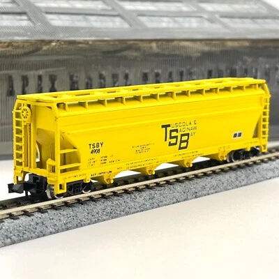 Atlas 3700 N Scale Tuscola Saginaw Bay ACF Centerflow Covered Hopper TSBY 4908 - Image 1 of 4