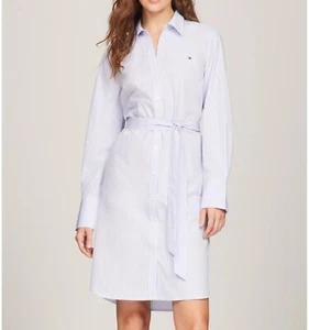 NWT Tommy Hilfiger Women's Long Sleeve Button Front Shirt Dress Rg $100 - Picture 1 of 4