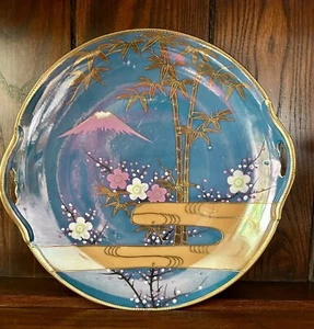 Vintage Japanes Blue Lusterware Servierplatte - Bild 1 von 6