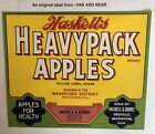 Haskell's Heavy Pack Brand Apple Crate Label - Yellow Label Grade