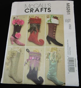 Vintage McCall's Crafts Pattern #M5261 Stockings Six Lined 21" UNCUT FF - Picture 1 of 5