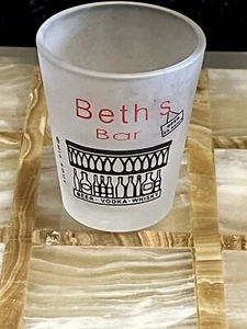 “Beth’s Bar” Frosted Shot Glass - Picture 1 of 4