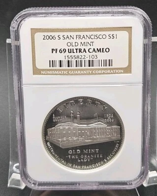 2006-S Old San Franscisco Mint Commemorative Dollar | NGC PF69 Ultra Cameo - Image 1 of 4