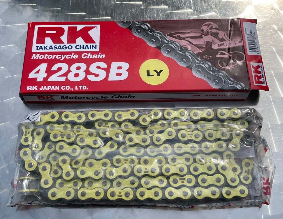 Kit Chaîne pour Hyosung RT 125 Karion, 03-06, City Sentier, 13-48-130, Jaune - Photo 1/4