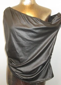 Nuevo con etiquetas Top Shein Bae Negro Imitación Cuero Mujer Talla 2XL Curva Fuera del Hombro 317-34162 - Imagen 1 de 3