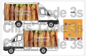 Code 3 Klebeaufkleber 1/148 Oxford Druckguss Krankenwagen - Sainsbury's Home Lieferung - Bild 1 von 1