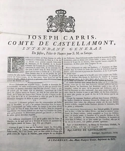 Savoie Currency Chambéry In 1768 Écu Joseph Capris Beauregard Alpes Gorrin - Picture 1 of 5
