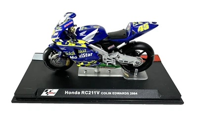 MODELLINO MOTO DIECAST  HONDA RC211V COLIN EDWARDS 2004 1/24 - Immagine 1 di 4
