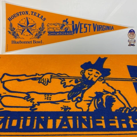 West Virginia Mountaineers University Pennant 12x30 Football Bluebonnet Bowl Cover