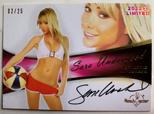 2022 BENCHWARMER SOCCER LIMITED SARA UNDERWOOD AUTOGRAPH CARD /25