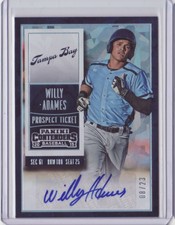 2015 Contenders Prospect Ticket Autograph Cracked Ice Willy Adames 08/23 Auto