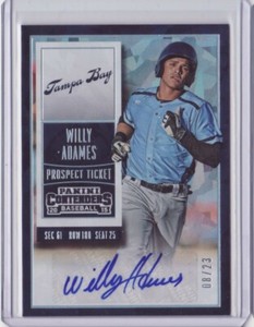 2015 Contenders Prospect Ticket Autograph Cracked Ice Willy Adames 08/23 Auto