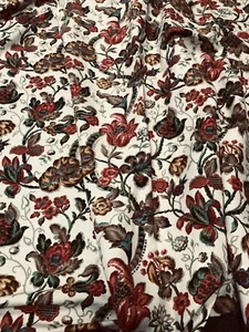 "Par de cortinas de tela de corteza vintage diseño jacobeo 54"" L X 45"" W" - Imagen 1 de 8