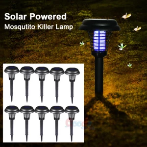 Solar Exterminador De Insectos Lampara Luz UV Para Mata Mosquitos Moscas Trampa - Picture 1 of 17