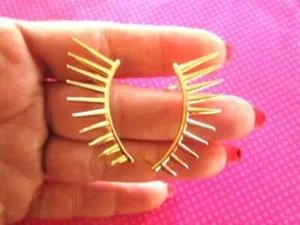 Escaladores de oreja de espiga de oro plateado - Imagen 1 de 4
