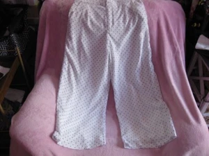 Women's Charlotterusse Medium White/ Black Polka Dot Low Rise Wide Leg Polyester - Picture 1 of 6