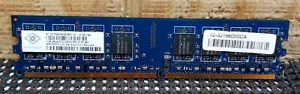 Nanya NT1GT64U8HB0BY-3C PC2-5300U-555-12-E1 1GB 2Rx8 240-pin DIMM, Non-ECC DDR2 - Picture 1 of 4