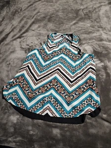 LDLA Top Damen große geometrische Bluse ärmellos Made in USA, EUC - Bild 1 von 7