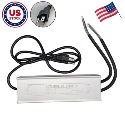 60-400W LED Power Supply AC110V to DC12V Driver Transformer Adapter Waterproof - Image 1 of 4