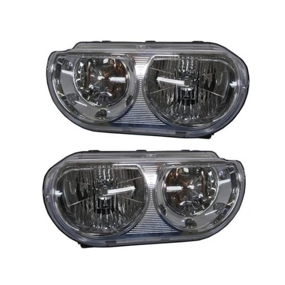 For Dodge Challenger 2008-2014 Headlight Driver And Passenger Side Pair w/Bulbs Foto 1 de 4