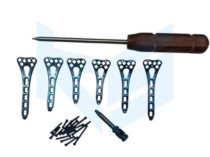 Distal Radius Volar Locking Plate 3 To 5 Holes L&R And LCP Screw 68 Pcs Titanium - Picture 1 of 4