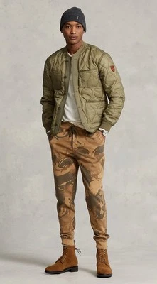 Polo Ralph Lauren 牛仔裤迷彩慢跑裤男式大号全新带标签零售 $125 — 第 1/4 张图片