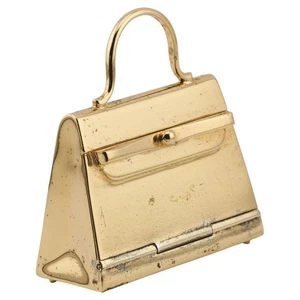 Hermes Paris vergoldet Sterlingsilber Kelly Bag Pillendose Charm Anhänger - Bild 1 von 9