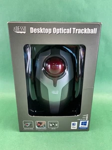 iMouse T1 Desktop Optical Trackball Adesso Mouse USB Mac Windows - Picture 1 of 4