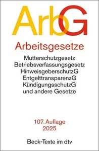 Arbeitsgesetze. ArbG | Taschenbuch | Beck-Texte im dtv | 1150 S. | Deutsch - Bild 1 von 1