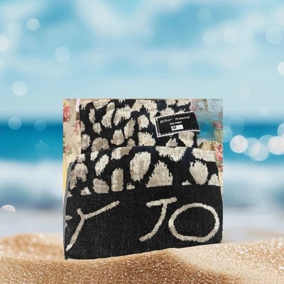 BETSEY JOHNSON🎀 TOALLA DE PLAYA 6’ NUEVA CON ETIQUETAS🐆LEOPARDO/GUEPARDO🐆NEGRO/DORADO ✨AUTÉNTICO✨ Foto 1 de 4