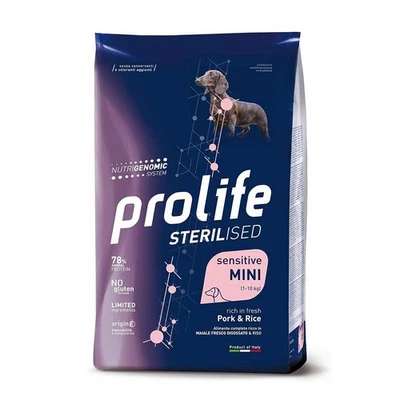 Prolife Sterilised Sensitive Pork & Rice Adult Mini 7kg - Immagine 1 di 2