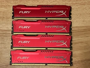 Gently Used Kingston Fury HyperX, HX318C10FR/4 PC3-14900 16GB RAM KIT - Picture 1 of 5