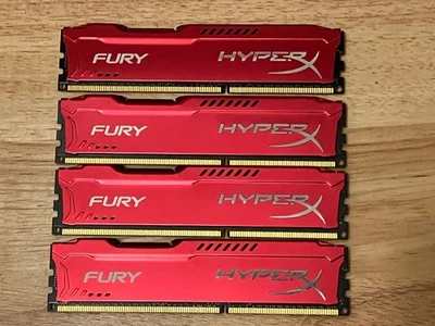 Gently Used Kingston Fury HyperX, HX318C10FR/4 PC3-14900 16GB RAM KIT - Image 1 of 4