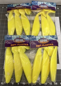 4 Packs Sea Striker 9" Shad Got-cha Soft Plastics 3 in each pack - Picture 1 of 3