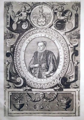 Kupferstich,  Anna Ilsung, D. Custos, ~1600, NH 788, Augsburg, Fugger - Bild 1 von 4