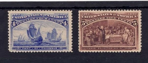 US Scott # 233 & 234, MINT / VF / NH 4¢ and 5¢ Columbian Expo Issue! SCV $300.00 - Picture 1 of 2