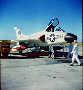 Stereo Realist Slide | *1958* Douglas F4D Skyray Düsenflugzeug US Navy Kodachrome - Bild 1 von 2