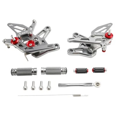 Repose pieds commandes reculées gris pour Kawasaki ZX-6R ZX6R ZX 636 2024-2025 E - Photo 1/4