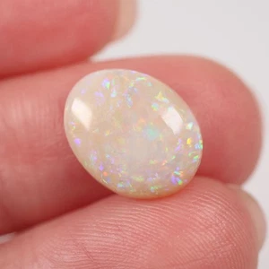 3.87ct Australian Light Opal, Natural Solid Opal 10.5 x 13mm, Polished Gemstone - Picture 1 of 6