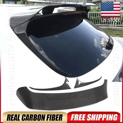 Alerón de techo trasero de carbono real para Porsche Macan 2014-2020 labio de ala de ventana superior Foto 1 de 4