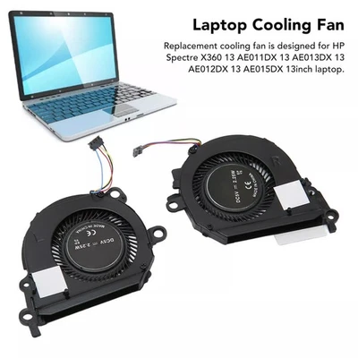 For HP 13" Spectre X360 13-AE011DX 13-AE013DX 13-AE012DX CPU & GPU Cooling Fan - Image 1 of 4