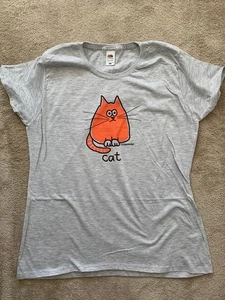 SPECIAL PRICE! NEW Womens/teen fitted CAT tee. Ash Grey. Size 16 ONLY! - Picture 1 of 23