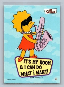 LISA SIMPSON It's my room 2002 Topps The Simpsons Sticker #27 C1 - Picture 1 of 2